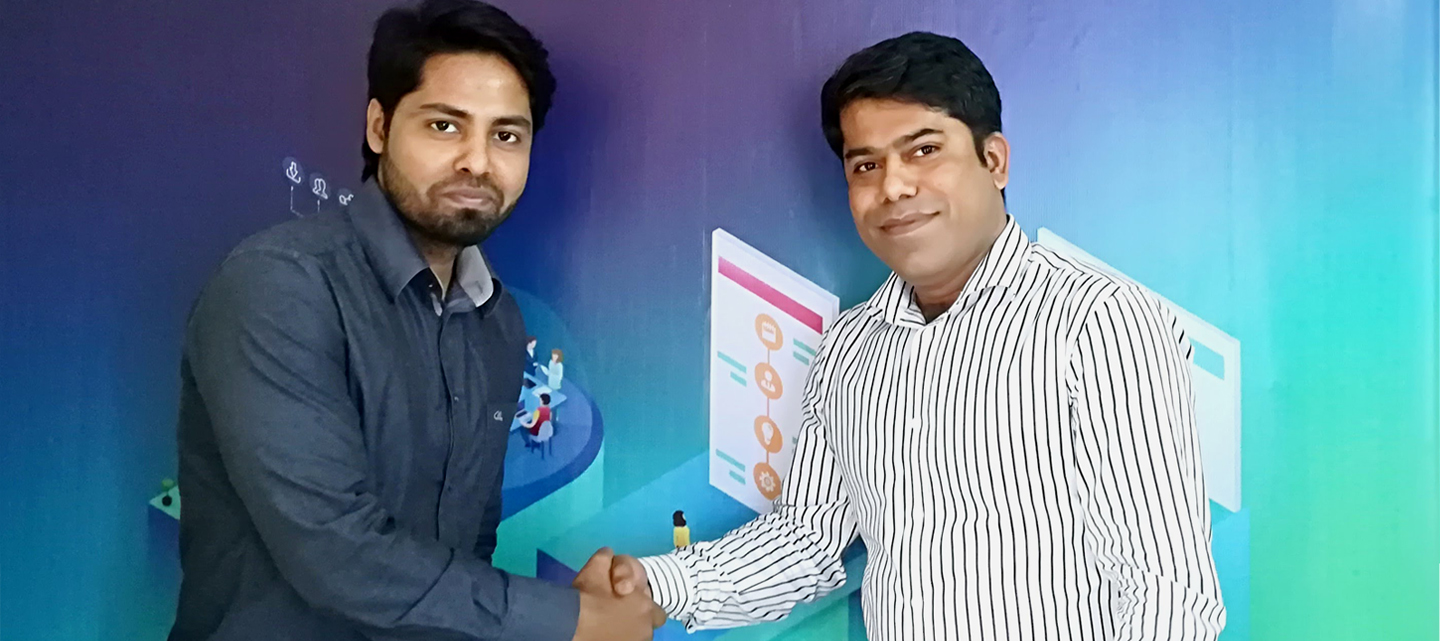 Nazmul Alam Rasel with Maqsood Rahman at SEO Audit Agency
