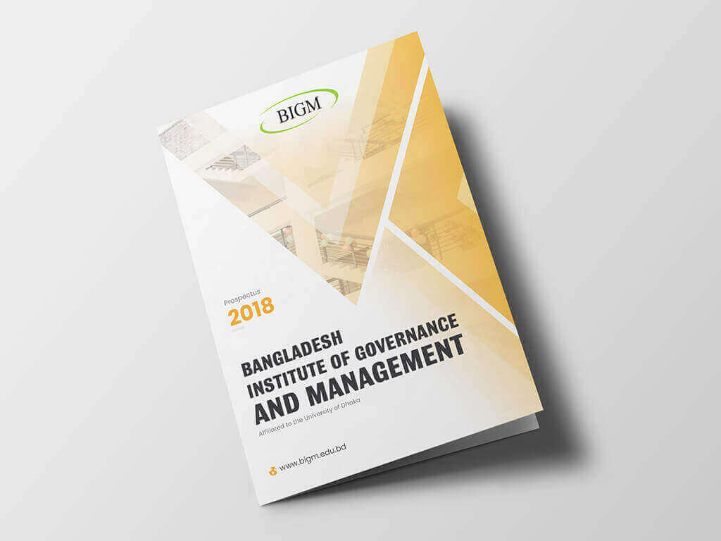 Brochure Design work sample of BIGM