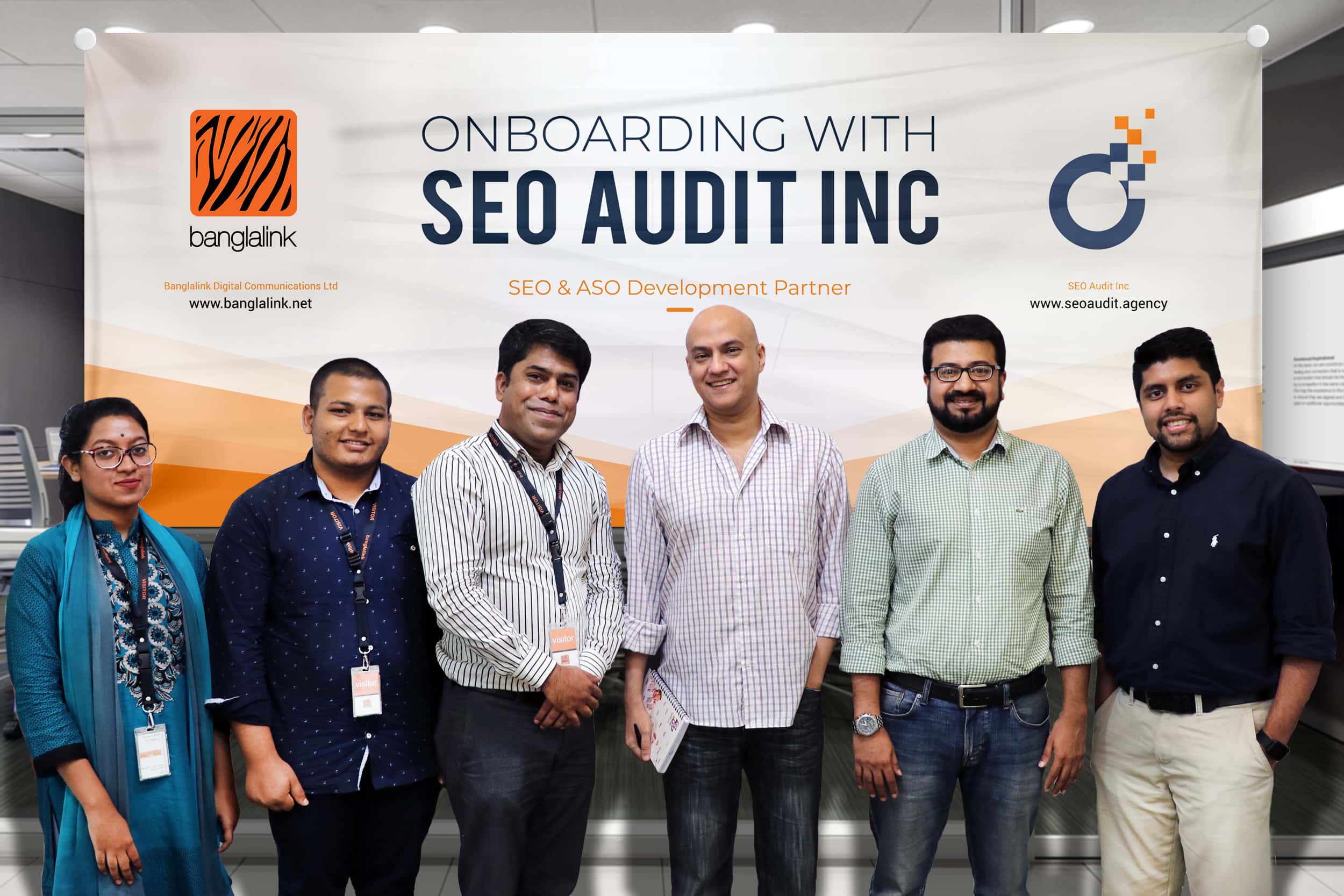 Maqsood Rahman and SEO Audit Agency team with Banglalink as their SEO Partner