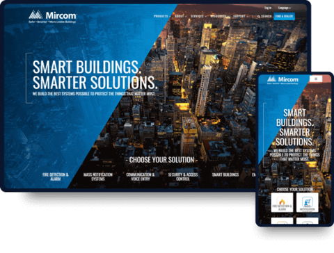 Website Design and Development work sample of Mircom Technologies Ltd