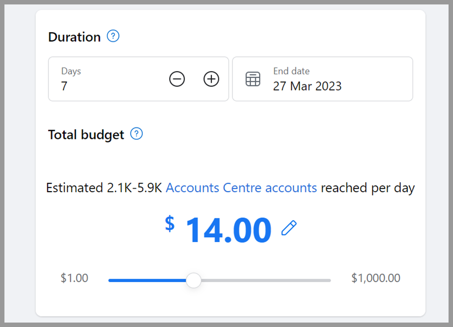 Set The Budget For Facebook Post Boost