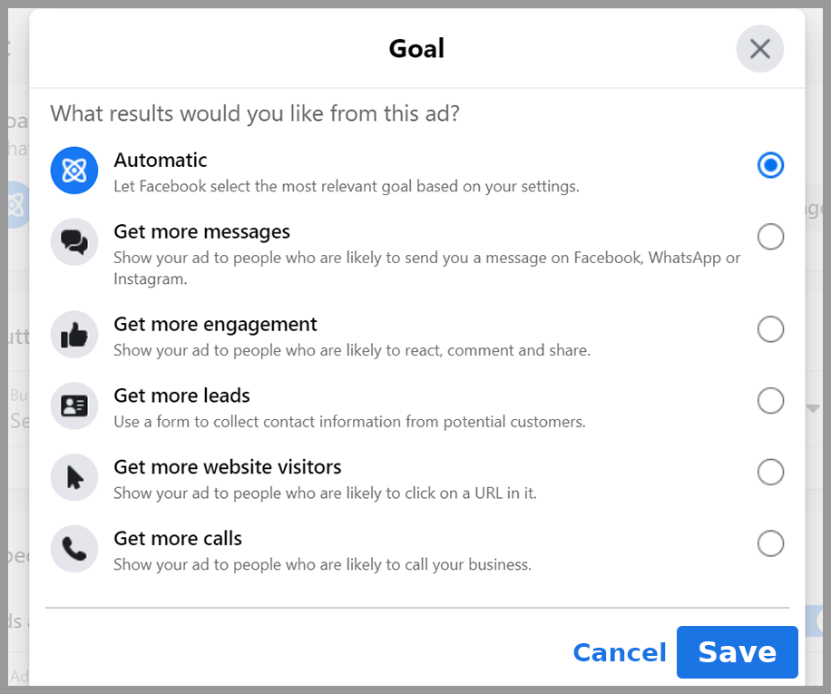 How to Set The Goal For Facebook Ad Campaign