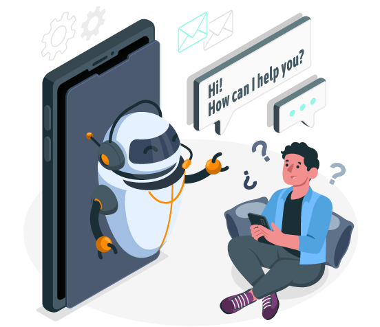 Chatbots and AI support by digital marketing agency