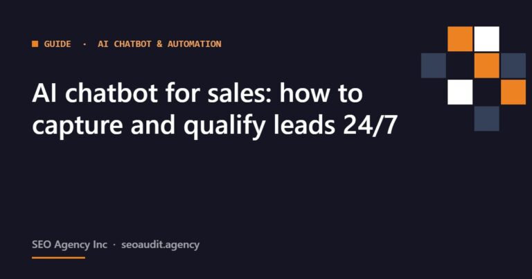 AI chatbot for sales: how to capture and qualify leads 24/7