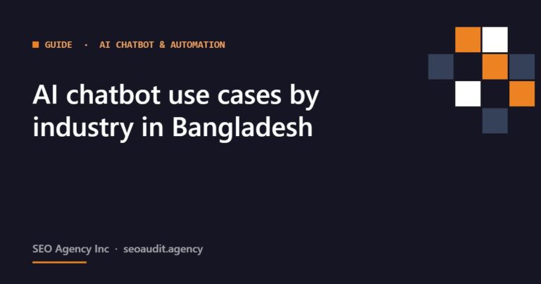 AI chatbot use cases by industry in Bangladesh
