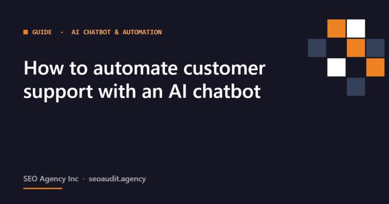 How to automate customer support with an AI chatbot