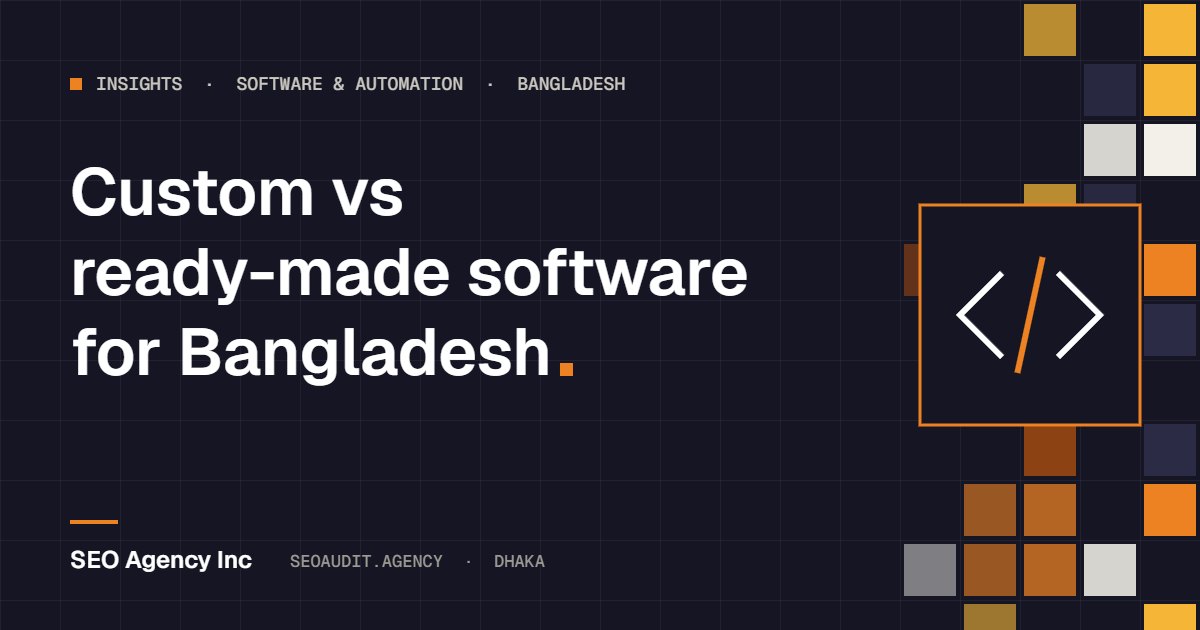 Custom software vs ready-made software: what Bangladeshi businesses should choose