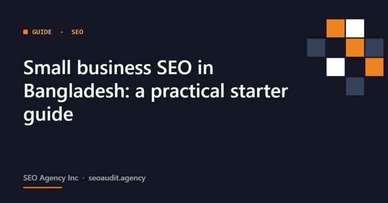 Small business SEO in Bangladesh: a practical starter guide