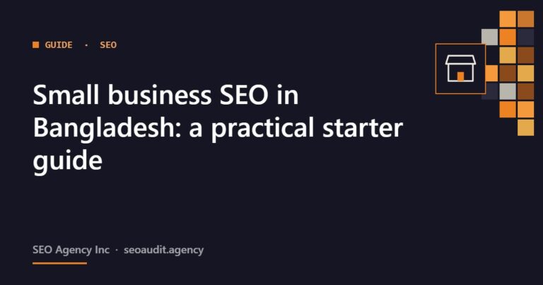 Small business SEO in Bangladesh: a practical starter guide